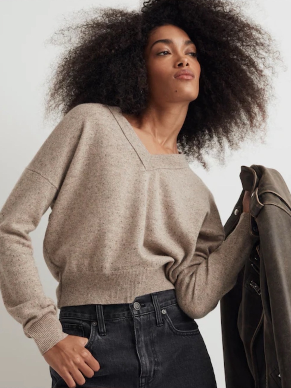 Madewell Responsible 100% Cashmere V-Neck Sweater XS